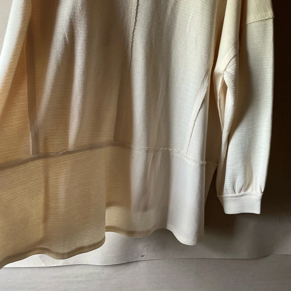 Perch by blu pepper top. Cream. Long sleeve. Size 1X